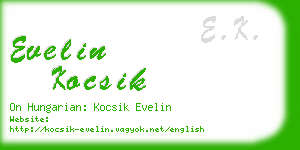 evelin kocsik business card